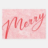 Modern Fun Hand Drawn Merry Kerstfeestdag Inpakpapier Vel (Voorkant 2)