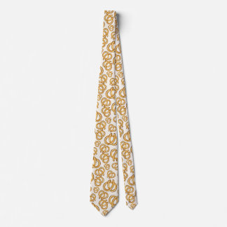 Modern Fun Hand getrokken Pretzel Patroon Stropdas