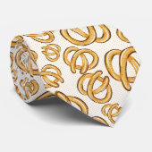 Modern Fun Hand getrokken Pretzel Patroon Stropdas (Opgerold)