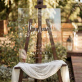 Modern Fun Handwriting Wedding Welcome Acryl Bord