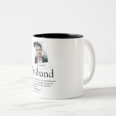 Modern Fun Husband Definition foto Tweekleurige Koffiemok (Voorkant rechts)