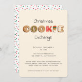Modern Fun Kerstkoekje Exchange Swap Party Kaart (Voorkant / Achterkant)