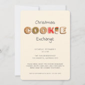 Modern Fun Kerstkoekje Exchange Swap Party Kaart (Voorkant)