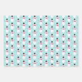 Modern Fun Kids Snowman Gingerbread Cat Christmas Inpakpapier Vel (Voorkant 2)