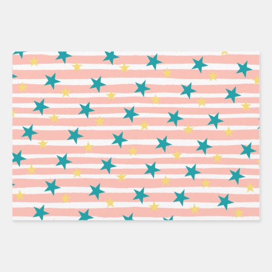 Modern Fun Kinder Kerstmis Inpakpapier Vel (Voorkant 2)