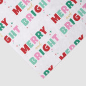 Modern Fun Kleurrijke Vrolijk & Helder Kerstmis Tissuepapier (Detail)