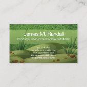 Modern Fun Lawn Care Garden Service Visitekaartje (Achterkant)