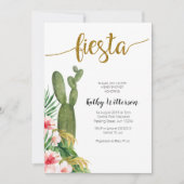 Modern Fun Let's Fiesta Baby shower Greenery Kaart (Voorkant)