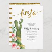 Modern Fun Let's Fiesta Baby shower Greenery Kaart (Voorkant / Achterkant)