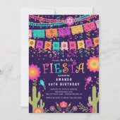 Modern Fun Let's Fiesta Verjaardagsfeest Uitnodigi Kaart (Voorkant)
