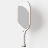 Modern Fun Light Pastel Grey Helder Wit Curves Pickleball Paddle (Links)