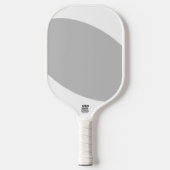 Modern Fun Light Pastel Grey Helder Wit Curves Pickleball Paddle (Voorkant)