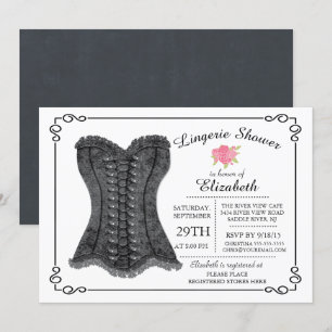 Modern & Fun Lingerie Bridal Shower Kaart