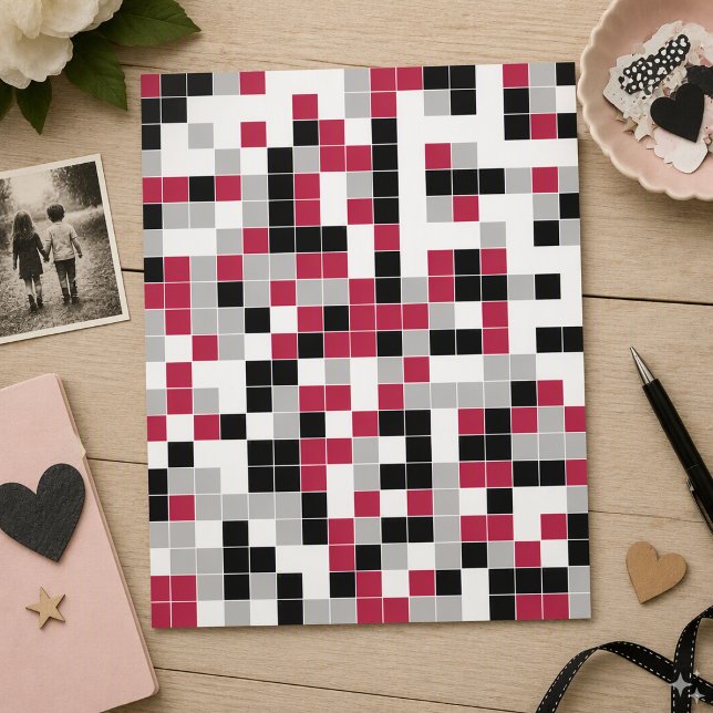 Modern Fun Magenta Geometrisch Scrapbookpapier (Creator heeft geüpload)