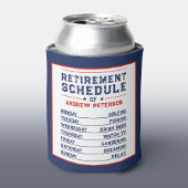 Modern Fun Man Blauw Wit Pensioen Plan Blikjeskoeler