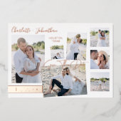 Modern Fun Multi Photo Save the Date Bar Folie Uitnodiging (Voorkant)