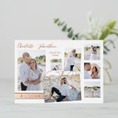 Modern Fun Multi Photo Save the Date Bar Folie Uitnodiging (Staand Voorkant)
