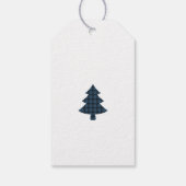 Modern Fun Navy Buffalo met kerstboom Cadeaulabel (Achterkant)