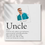 Modern Fun oom Definition Foto Imitatie Canvas Print<br><div class="desc">Pas de foto en tekst aan voor je speciale,  favoriete oom om een unieke gave te creëer. Een perfecte manier om hem te shows hoe geweldig hij elke dag is. Ontworpen door: Thisnotme©</div>