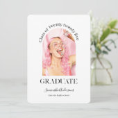 Modern Fun Photo Afstuderen Kaart (Staand voorkant)