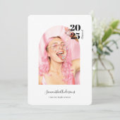 Modern Fun Photo Afstuderen Kaart (Staand voorkant)