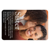 Modern Fun Photo Cool Best Sister Ever Definition Magneet (Horizontaal)