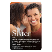 Modern Fun Photo Cool Best Sister Ever Definition Magneet (Verticaal)