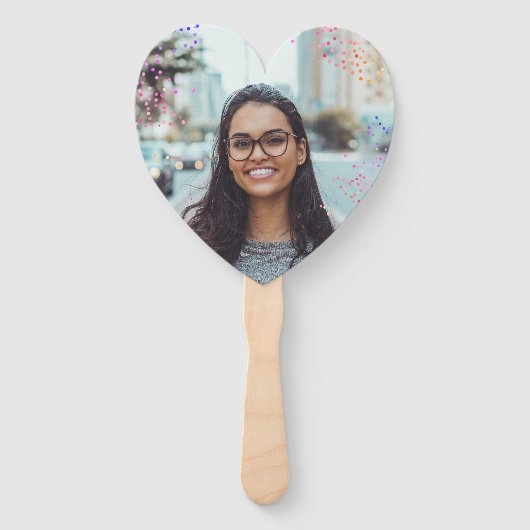 Modern Fun Pink Afstudeerder School Girly Bday Par Handwaaier (Achterkant)