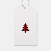 Modern Fun Red Buffalo met kerstboom Cadeaulabel (Achterkant)