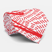 Modern Fun Red Doodle Merry Kerstfeestdag Stropdas (Opgerold)