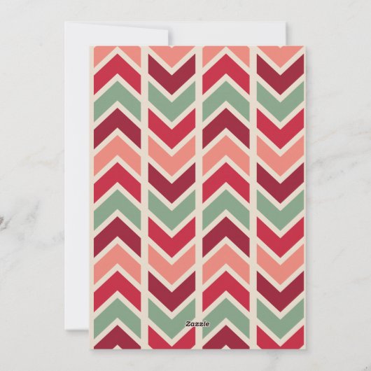 Modern Fun Red Green voegt uw eigen foto kerstmis  Feestdagenkaart (Achterkant)