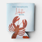 Modern Fun Red Lobster Boil Seafood Typografie Blikjeskoeler (Voorkant)