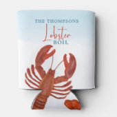 Modern Fun Red Lobster Boil Seafood Typografie Blikjeskoeler (Achterkant)