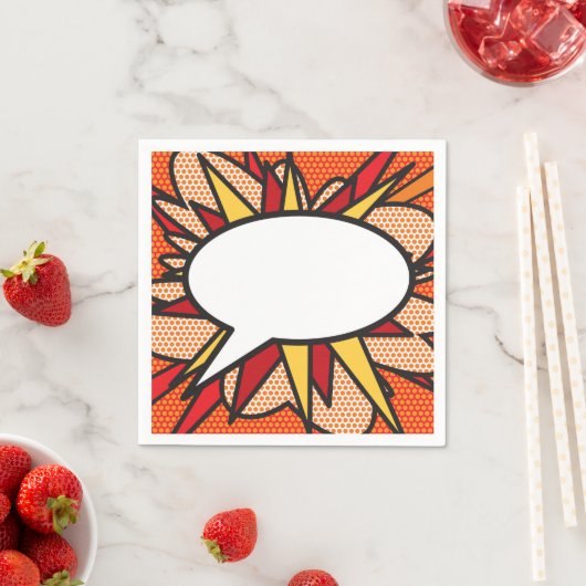 Modern Fun Retro Comic Book Speech Bubble Servet (Insitu)