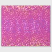 Modern Fun Schattige Girly Hot Pink Kleurrijke Spr Cadeaupapier (Vlak)