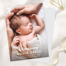 Modern Fun Script Introducing Baby Birth