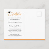 Modern Fun Script Minimalist Chic Photo Afstuderen Uitnodiging Briefkaart (Achterkant)