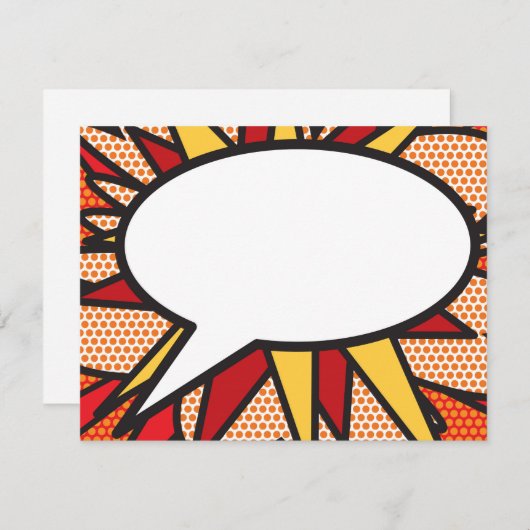 Modern Fun Speech Bubble Notitiekaartje (Voorkant / Achterkant)