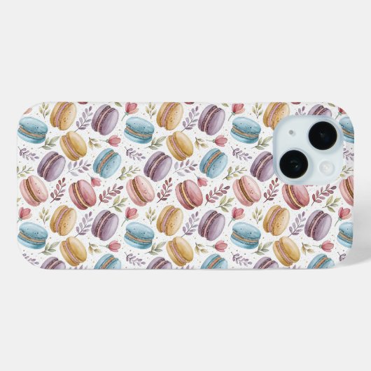 Modern Fun Sweet Macaroons Case-Mate iPhone Case (Achterkant (horizontaal))
