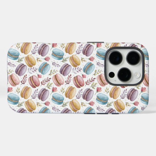 Modern Fun Sweet Macaroons Case-Mate iPhone Case (Achterkant (horizontaal))