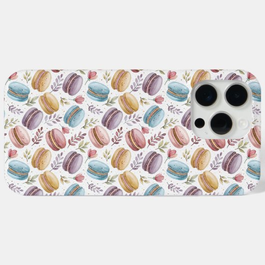 Modern Fun Sweet Macaroons Case-Mate iPhone Case (Achterkant (horizontaal))