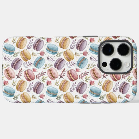 Modern Fun Sweet Macaroons Case-Mate iPhone Case (Achterkant (horizontaal))