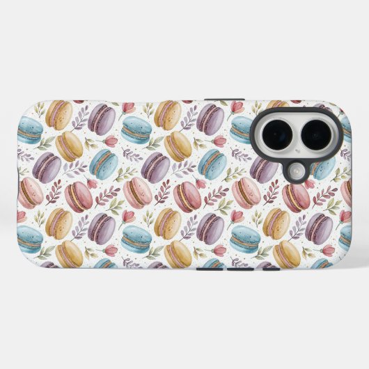 Modern Fun Sweet Macaroons Case-Mate iPhone Case (Achterkant (horizontaal))