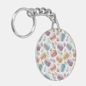 Modern Fun Sweet Macaroons Sleutelhanger (Voorkant Links)
