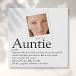 Modern Fun tante Auntie Definition Foto Imitatie Canvas Print<br><div class="desc">Pas de foto en tekst aan voor uw speciale,  favoriete tante of tante om een unieke gave te creëer. Een perfecte manier om haar te shows hoe geweldig ze elke dag is. Ontworpen door: Thisnotme©</div>