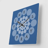 Modern Fun Time 2 Pray Clock Vierkante Klok (Hoek)