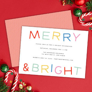Modern Fun Type Vrolijk & Helder Kerstvakantie Kaart