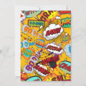 Modern Fun Typographic Comic Book Wedding Kaart (Achterkant)