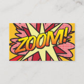 Modern Fun Typographic Comic Book ZOOM Visitekaartje (Voorkant)
