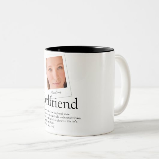 Modern Fun Vriendin Definition Foto Tweekleurige Koffiemok (Voorkant rechts)
